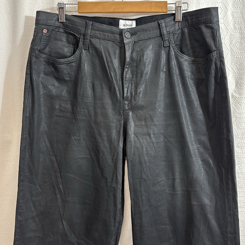 Hudson high rise wide leg crop ankle Jean by Hudson jeans coated - Picture 4 of 11